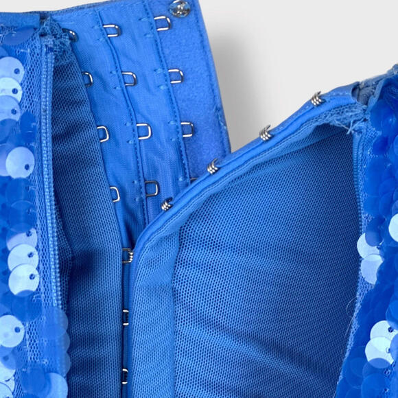 NWT $600 STAUD Casey Sequin Beaded Gown Dress Midi Designer 4/small - Picture 14 of 14